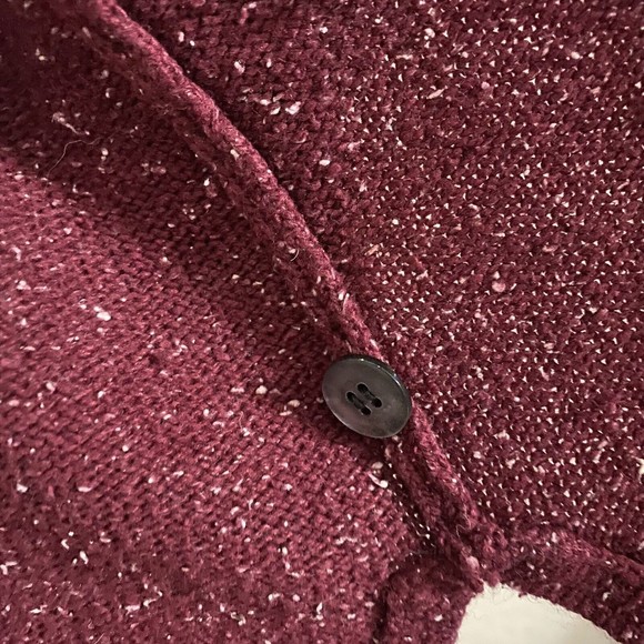 Isabella Bird Womens Sweater Cardigan Size L Duster Hoodie Silk Wool Blend Red - Picture 5 of 7